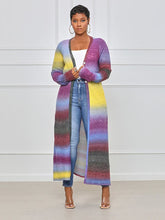 Bunt gestreifter Pit Cardigan